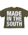 MITS Crop Henley Import-Export T-Shirt - Olive Green (M) C018