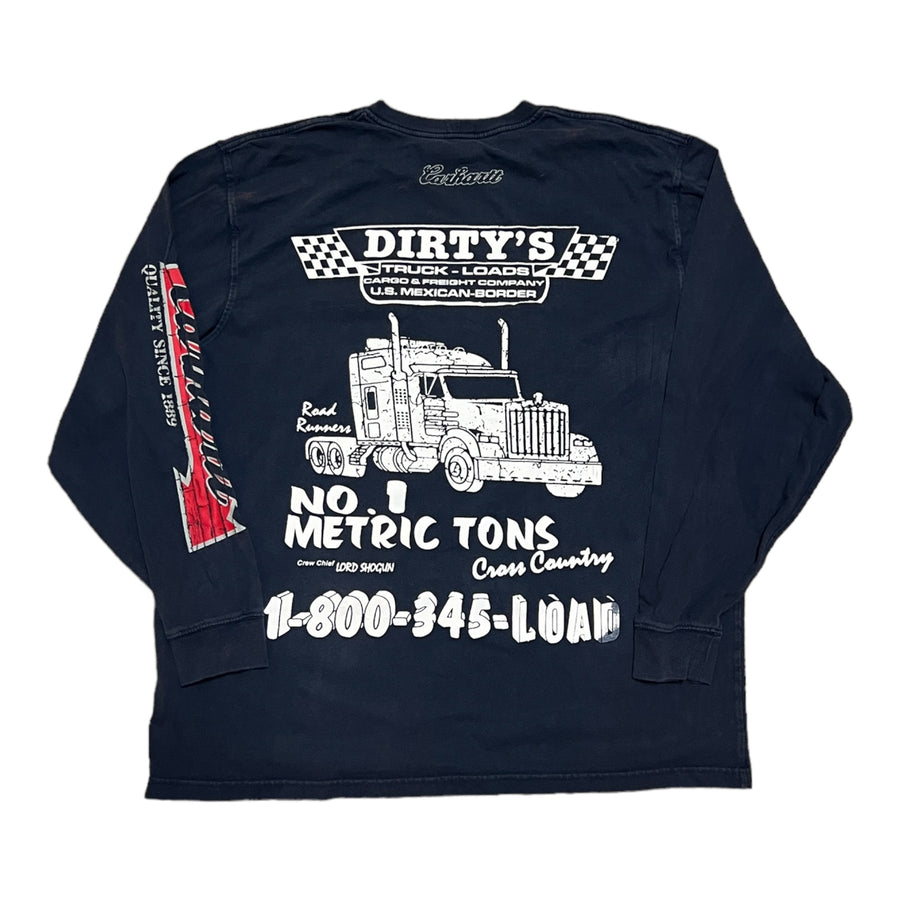 MITS Import-Export Trucking Pocket L/S Shirt - Navy (XL)