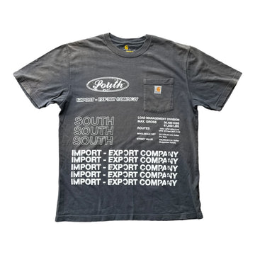 MITS Import-Export Trucking Pocket Shirt - Faded Grey  (L)