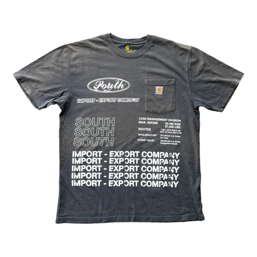 MITS Import-Export Trucking Pocket Shirt - Faded Grey  (L)