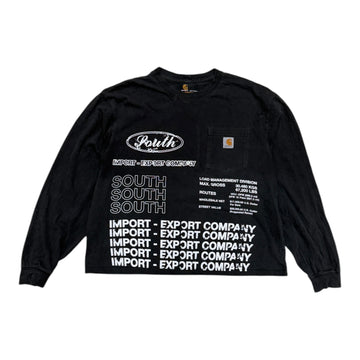 MITS L/S Crop Import-Export T-Shirt - Black (M-XL) C009