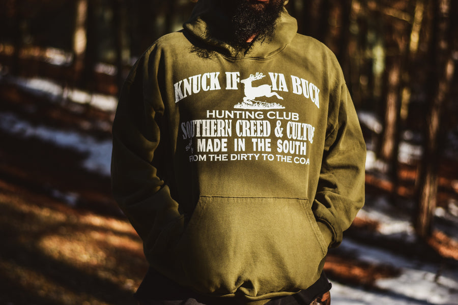 “Knuck If Ya Buck” Hoodie - Olive (M-XXL)