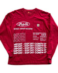 MITS Import-Export Trucking Pocket L/S Shirt - Red (M)
