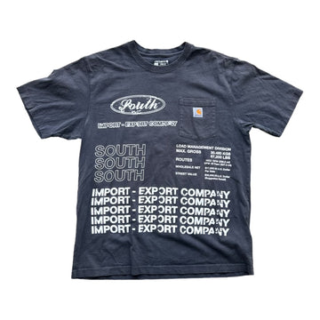 MITS Import-Export Trucking Pocket Shirt - Grey/Blue  (L)