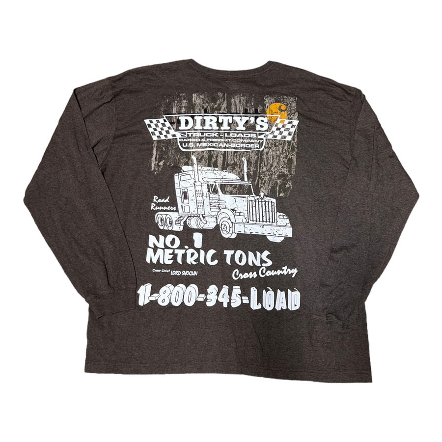 MITS Import-Export Trucking L/S Shirt - Heather Brown (XL)