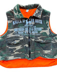 MITS “Knuck If Ya Buck” Vintage Army Camo Vest - L (1 of 1)