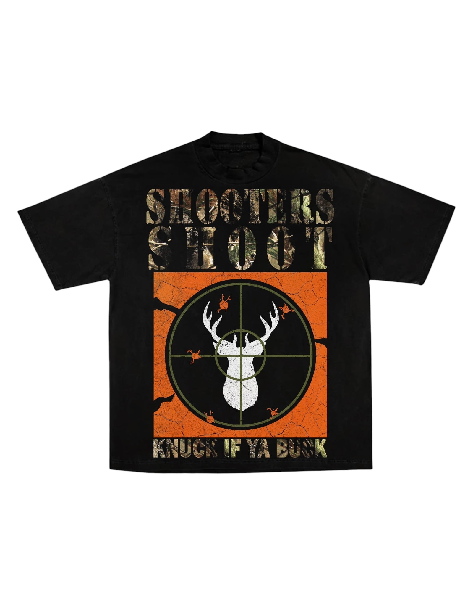 &quot;Knuck If Ya Buck &quot; Hunting  T-Shirt - Black