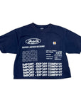 MITS Crop Import-Export T-Shirt -  Navy (S-XL) C001