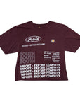 MITS Crop Import-Export T-Shirt -  Maroon (M-XL) C004