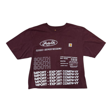 MITS Crop Import-Export T-Shirt -  Maroon (M-XL) C004