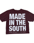 MITS Crop Import-Export T-Shirt -  Maroon (M-XL) C004