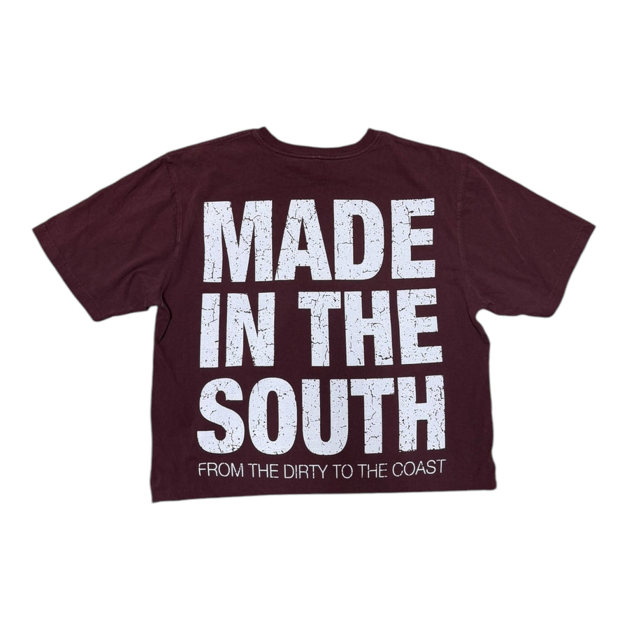 MITS Crop Import-Export T-Shirt -  Maroon (M-XL) C004