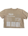 MITS Crop Import-Export T-Shirt -  Tan (L-XXL) C005