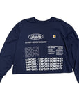 MITS L/S Crop Import-Export T-Shirt - Navy (L-XL) C012