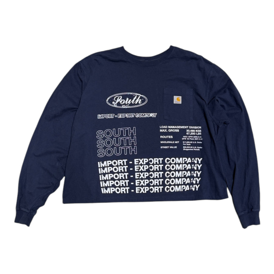 MITS L/S Crop Import-Export T-Shirt - Navy (L-XL) C012