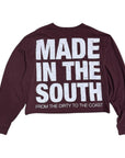 MITS L/S Crop Import-Export T-Shirt - Maroon (XL) C010