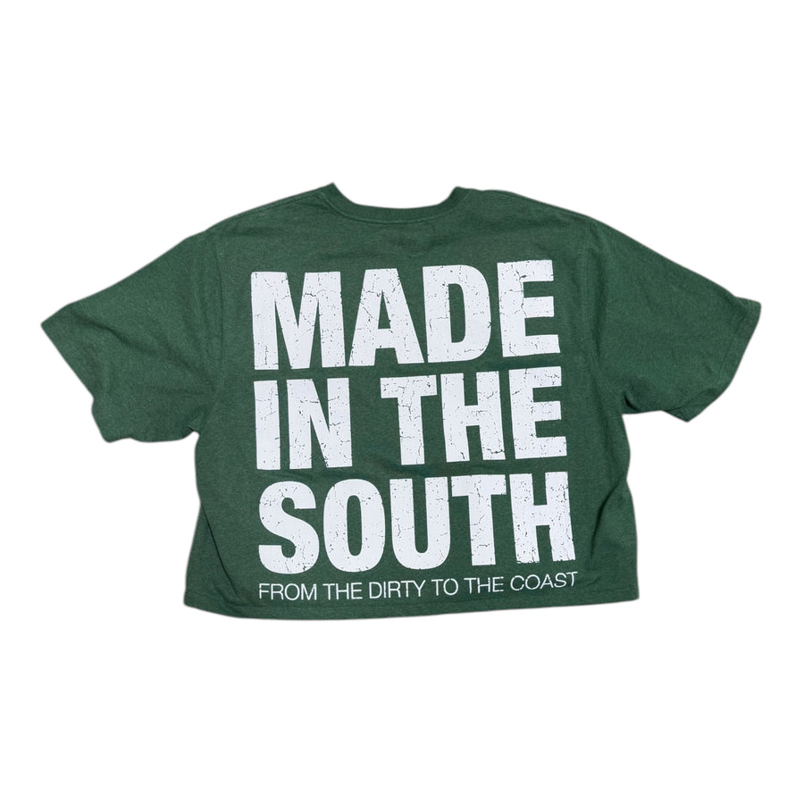 MITS Crop Import-Export T-Shirt - Heather Green (XXL) C023