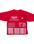 MITS Crop Import-Export T-Shirt - Red (M) C030