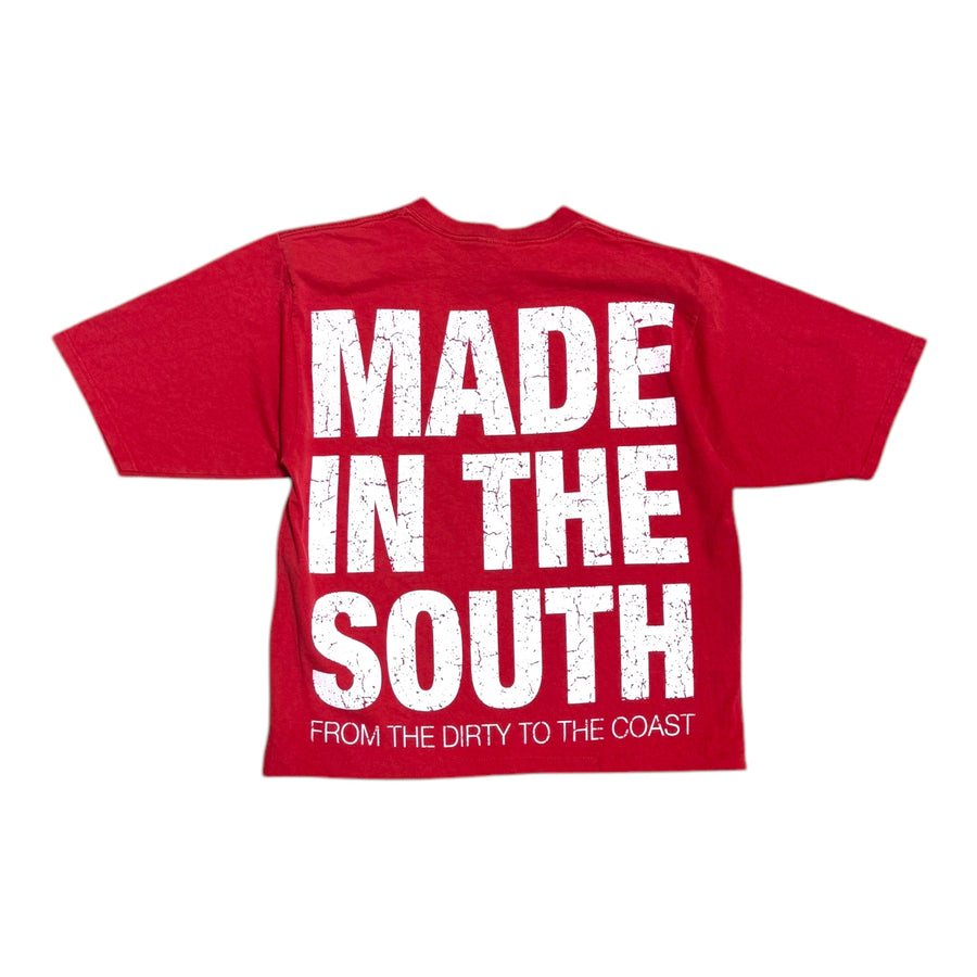 MITS Crop Import-Export T-Shirt - Red (M) C030